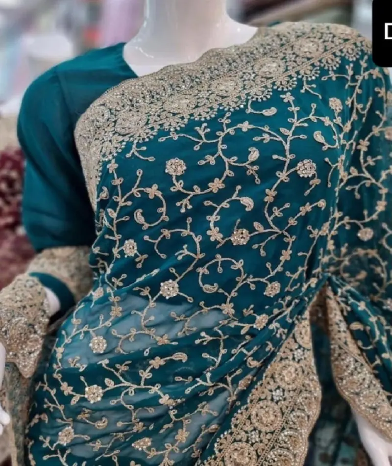 Ấn Độ truyền thống mặc thiết kế lehenga choli với nặng chuỗi làm việc pakistani phong cách mềm Vật liệu Net salwar kameez phù hợp với