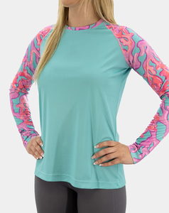 Custom Women Long Sleeve Stretch <b>Swimming</b> Running Surfing Fishing <b>Shirt</b> Cooling Sun Protection <b>Shirts</b> - Product Image 5