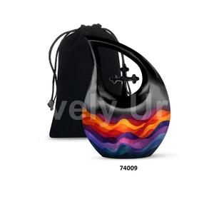 Urnas de cremación de lágrima de aluminio para guitarra cruzada hermosa de calidad Superior para cenizas humanas bolsa de terciopelo gratis - Product Image 2