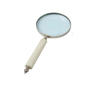 แว่นขยายแหวนทองเหลืองโบราณมีดีไซน์ดอกไม้ - Product Image 5