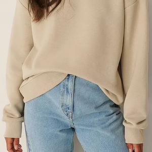 Sweat à capuche 100% coton personnalisable OEM pour femmes Sweat à capuche thermique brodé pour l'hiver Technique de teinture unie - Product Image 5