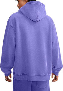 Sudadera con capucha de lavado Vintage informal de alta calidad para hombre 100% algodón ropa de calle de peso pesado de gran tamaño lavado ácido básico mezcla de algodón - Product Image 2