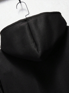 Venta directa de fábrica, sudaderas con capucha informales para hombre para uso en invierno al aire libre, patrón sólido, cuello con capucha, técnicas teñidas lisas - Product Image 6