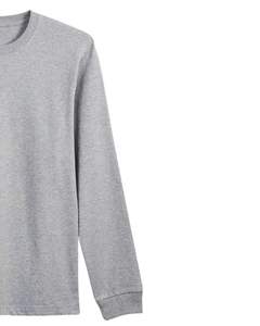 Basic Crewneck Long Sleeve <b>T</b> <b>Shirt</b> <b>Men</b> Cotton Soft Casual Wear Comfortable Durable Plain Tee OEM Factory Supply - Product Image 3