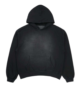 Hoodie en molleton surdimensionné à col pull, couleur unie, respirant, effet délavé, design OEM personnalisé, faible MOQ, confortable, décontracté, tendance - Product Image 5