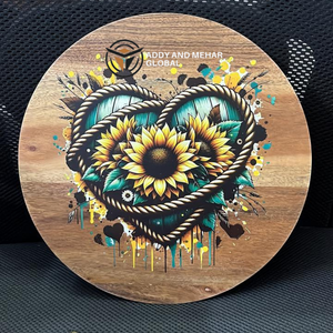 Posavasos de Madera de Lujo con Esmalte, Juego de 4 Accesorios Artísticos Hechos a Mano para Bebidas - Product Image 1