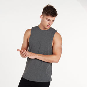 Débardeur de sport personnalisé OEM à emmanchures profondes pour homme, 100% fibre de bambou, séchage rapide, anti-humidité, pour fitness, musculation et entraînement - Product Image 2