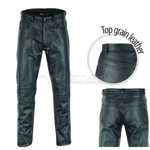 Pantalon en cuir pour homme, style unique, sur mesure, droit, léger, décontracté, taille mi-haute, design personnalisable, en vente - Product Image 3