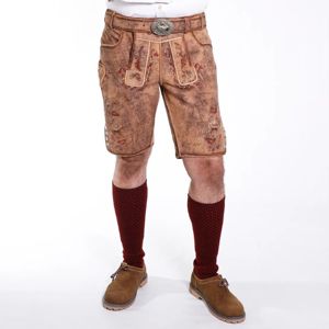 Pantalones cortos alemanes tradicionales Lederhosen de cuero bávaro bordados personalizados para Oktoberfest y celebraciones festivas - Product Image 2