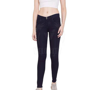 Pantalones vaqueros de Color sólido para mujer de la mejor calidad, ropa de calle informal de nuevo estilo para verano, diseño frontal plano transpirable de algodón para - Product Image 1
