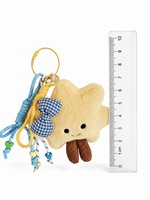 Porte-clés en peluche personnalisé en forme d'étoile, mini poupée Kawaii, breloque de sac souple, 0-10 cm, vente en gros