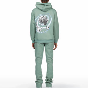 ชุดวอร์มพิมพ์ลายพัฟฟ์ คุณภาพสูง สำหรับผู้ชาย ขายดี สวมใส่สบาย ราคาถูก พร้อมโลโก้/ดีไซน์แบบกำหนดเอง - Product Image 4