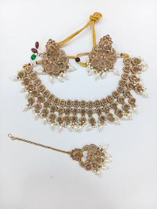 Bijoux indiens en gros, bijoux bon marché pour les fêtes, collier en cristal argenté, ensemble de bijoux - Product Image 4