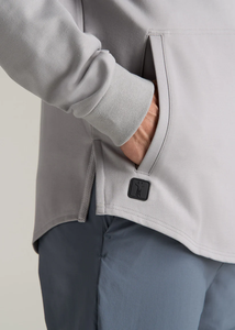 <b>Men's</b> Winter High Quality Black <b>Fleece</b> <b>Quarter</b> <b>Zip</b> Pullover Hoodie Custom Sweatshirt Front Logo Solid Pattern Hooded 100% Cotton - Product Image 3