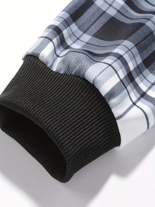 Sudadera con Capucha de Diseño Color Block en Blanco y Negro, Estilo Casual, Holgada, de Manga Larga, 100% Algodón, Personalizada para Mujer - Product Image 5