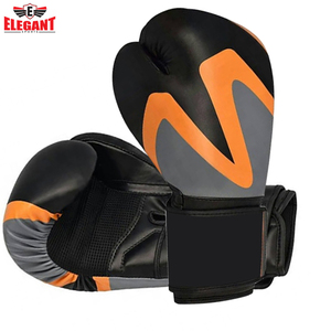 Gants de boxe d'entraînement de combat pour hommes de sport élégants avec logo imprimé en cuir PU synthétique pour les arts martiaux - Product Image 2