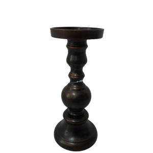 Home Decorative Set of 2 Metal Candle Stand Bronze Brown Color Candle Holder for Wedding & Hotels Decor Handmade - Product Image 1