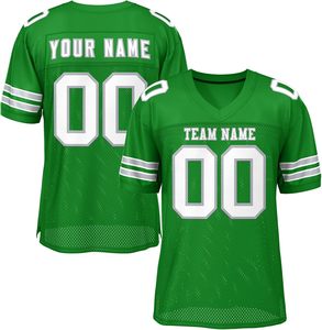 Maillots de football américain personnalisables, logo de l'équipe, nom, respirant, séchage rapide, maille polyester, manches courtes, impression sublimée - Product Image 6