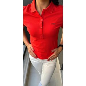 T-shirt con colletto a Polo di marca originale lilla