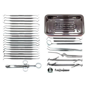 Juego de 30 piezas de instrumentos de cirugía oral de acero inoxidable para amalgama y composite, directo de fábrica - Product Image 1