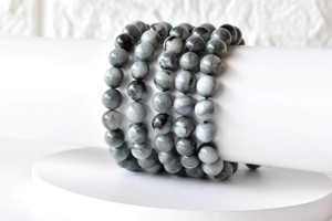 Pulsera de Cristal Ojo de Gato Natural de 8mm, Piedra Semipreciosa para Meditación - Product Image 4