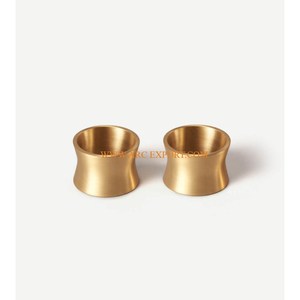 Hammered Work Round Shape Napkin <b>Ring</b> <b>Large</b> Size Modern Designing Gold Polished Vintage Solid Brass Napkin Buckle for Supplier - Product Image 2