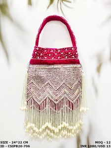 Embrague indio hecho a mano con cuentas de cristal Batwa Potli Ideal para regalos de boda, ocasiones festivas y accesorios de fiesta - Product Image 3