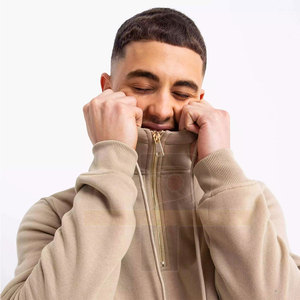 Ensemble de vêtements de sport pour homme personnalisable 2025, respirant, en molleton 100% coton, sweat-shirt à capuche et short à manches courtes pour l'hiver - Product Image 3