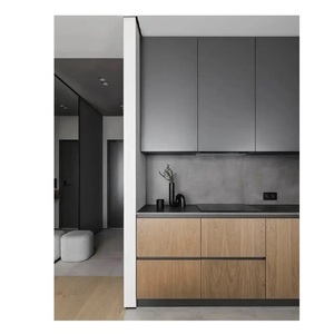 Gabinetes de cocina modulares modernos, de madera MDF de tamaño personalizable con revestimiento de chapa, fáciles de limpiar, fabricados en Vietnam - Product Image 6