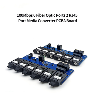 Convertisseur <span class=keywords><strong>de</strong></span> média YUNVO 100 Mbps PCBA 6 fibres 2 <span class=keywords><strong>RJ45</strong></span> 6Fx 2Tx, carte <span class=keywords><strong>de</strong></span> conversion fibre vers cuivre Ethernet rapide, port SC multimode - Product Image 6