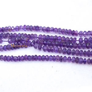Excellente qualité du fabricant 4.5mm améthyste Rondelle facettes guérison perles de pierres précieuses 5 lignes pierres précieuses naturelles en vrac GIA - Product Image 3
