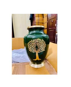 Urna Funeraria de Latón Macizo de Alta Calidad, Estilo Americano, Capacidad de 220 Pulgadas Cúbicas, Suministros Funerarios Personalizables - Product Image 1