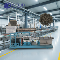 Ligne de production d'aliments pour chiens et chats de qualité industrielle entièrement en acier inoxydable SUS304, écran tactile PLC, contrôle intelligent, homologuée CE
