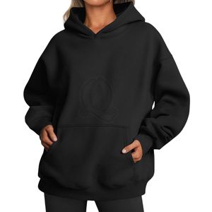 Custom <b>Black</b> Oversized Hoodie <b>Women</b> Drop Shoulder Heavy Cotton <b>Fleece</b> Pullover Streetwear Sweatshirt Manufacturer - Product Image 1
