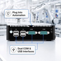 PC Mini Industri Tanpa Kipas untuk IoT Industri, Komputer Ringkas untuk Proyek Peralatan Terhubung