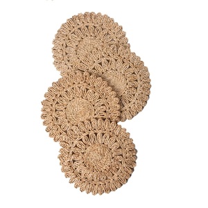 ชุดเสื่อหวายทรงกลมหนา13.8นิ้วที่ชาร์จแผ่นสปริง4ชิ้นสำหรับงานแต่งงานงานคริสต์มาส - Product Image 1