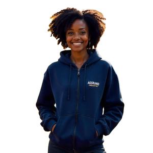 Venta al por mayor Plain Full Zip Up Casual Sudadera para mujer de manga larga sudaderas con capucha grandes con cordones - Product Image 1