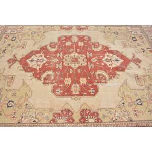 พรมปูพื้นสไตล์วินเทจแบบตุรกีสีเบจสีแดง8.2 x 10.7ft พรมข้างเตียงทำจากผ้าขนสัตว์ผืนใหญ่สำหรับห้องโถงห้องนอนพรมยางที่สมบูรณ์แบบ - Product Image 5