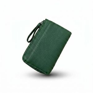 Porte-clés en cuir véritable de daim avec blocage RFID - Porte-clés élégant et portable - Product Image 3