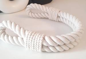Abrazaderas para Cortinas de Cuerda de Algodón Blanco: Decoración Náutica Boho para Ventanas - Product Image 3