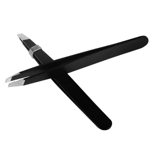 Pince à sourcils en acier inoxydable antistatique personnalisée de qualité supérieure pointe pointue inclinée de qualité supérieure pour l'épilation utilisation beauté - Product Image 3