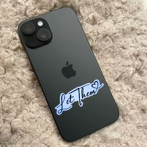 สติกเกอร์กันน้ำแบบกำหนดเอง LET THEM สำหรับมือถือและแล็ปท็อป สติกเกอร์ติดผนัง พิมพ์โลโก้ส่วนตัวสำหรับหนังสือ ขวด และสติกเกอร์ตกแต่ง - Product Image 5