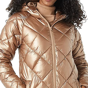 Dernier modèle de veste matelassée longue pour l'hiver pour femmes avec logo personnalisé veste matelassée chaude et rembourrée et manteau pour femmes - Product Image 6