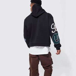 Sweat à capuche oversize en coton 100% pour l'hiver, impression numérique, teinture unie, streetwear, épaules tombantes - Product Image 3