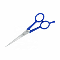 Ensemble de ciseaux de barbier professionnels de haute qualité, en acier inoxydable 4Cr13, manche en plastique moyen, non pliables, pour droitiers