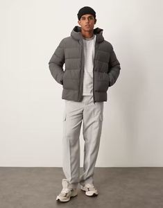 New Arrival Men's <b>Warm</b> Winter Shiny Quilted Puffer <b>Jacket</b> Windbreaker <b>Waterproof</b> Winter <b>Jacket</b> Padded Thick Black Hooded <b>Jackets</b> - Product Image 3