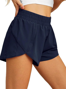 Shorts Deportivos para Mujer 2025, Cintura Alta, Secado Rápido, Antiarrugas, Transpirables, con Bolsillos y Cordón Ajustable, 100% para Gimnasio - Product Image 3