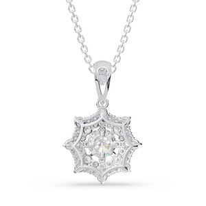 Collar con colgante en forma de Sol de Plata de Ley 925 de estilo Vintage de alta calidad al por mayor, joyería fina nueva para mujer, Diamante CZ Zircon - Product Image 5