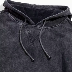 Sweat à capuche tendance avec effet délavé à l'acide et décoloration au soleil, design tendance, tissu chaud, fermeture éclair, pour un usage décontracté ou sportif, unisexe - Product Image 3