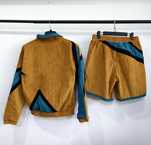 Même coupe-vent au dos Ensemble coupe-vent unisexe et short en velours côtelé de haute qualité et bon marché - Product Image 1